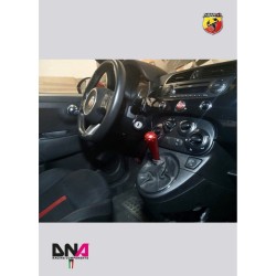 Kit racing pomello 695 style in alluminio anodizzato rosso Abarth