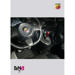 Kit racing pomello 695 style in alluminio anodizzato rosso Abarth
