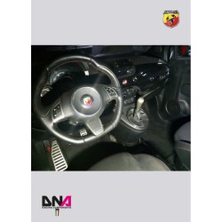 Kit racing pomello 695 style in alluminio anodizzato titanio Abarth