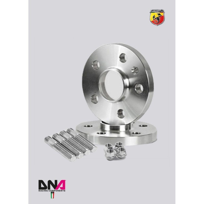 Coppia distanziali racing con prigionieri e dadi Punto e Grande Punto Abarth