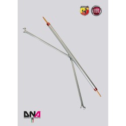Kit racing barra duomi posteriore con tiranti 4 posti Fiat 500 Abarth