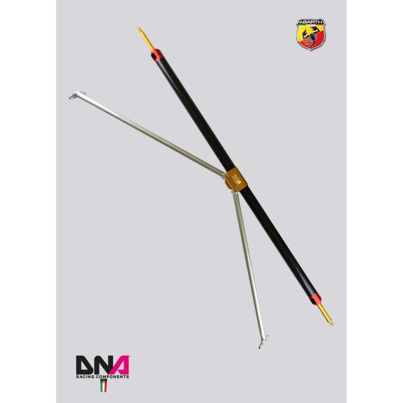 Kit racing barra duomi posteriore con tiranti FiAT 500 Abarth