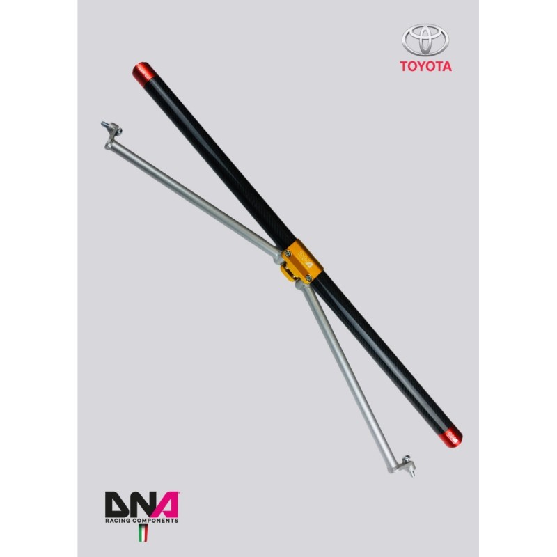 Kit racing barra duomi posteriore in carbonio con tiranti Toyota yaris GR